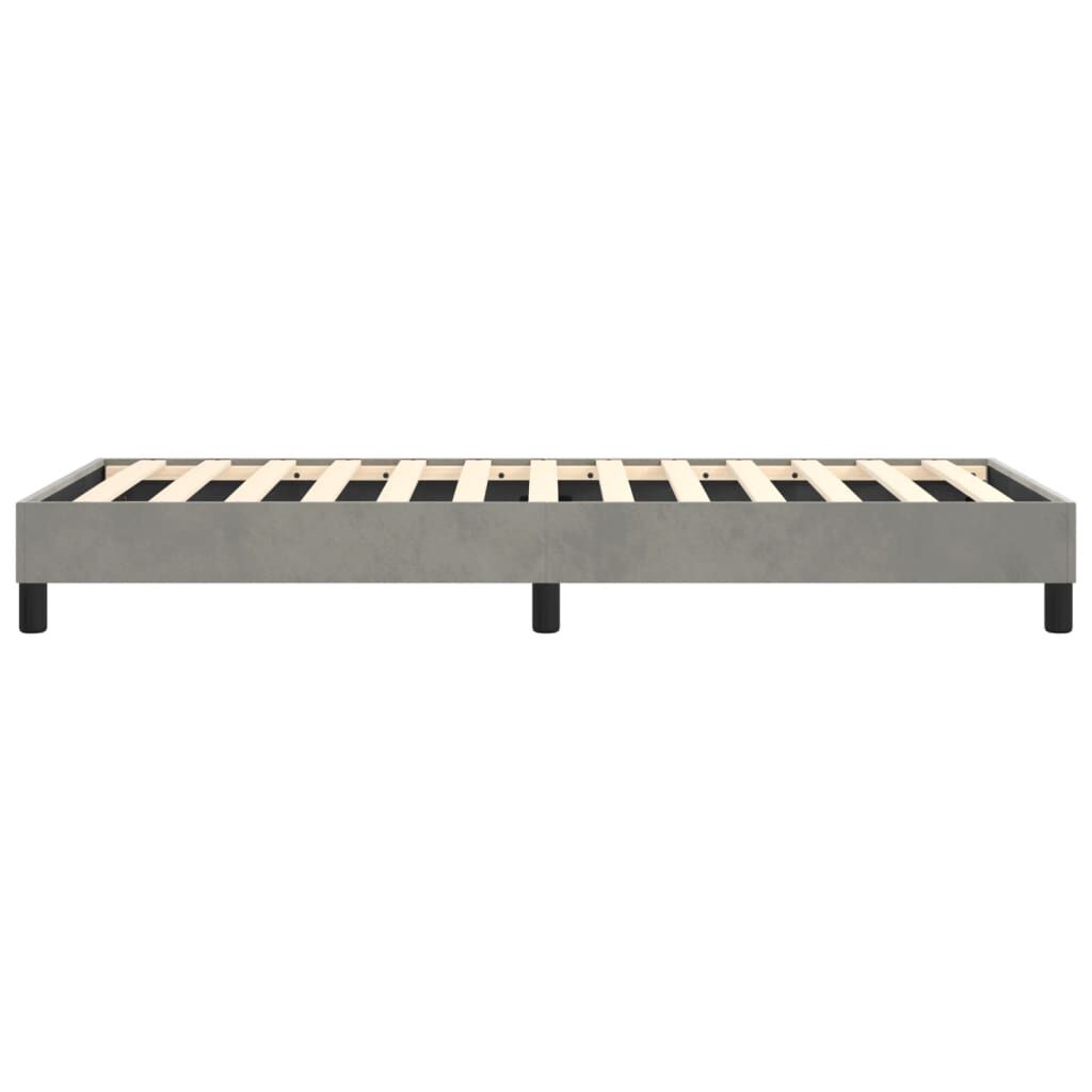 vidaXL Bed Frame without Mattress Light Grey Twin Velvet (US Only)