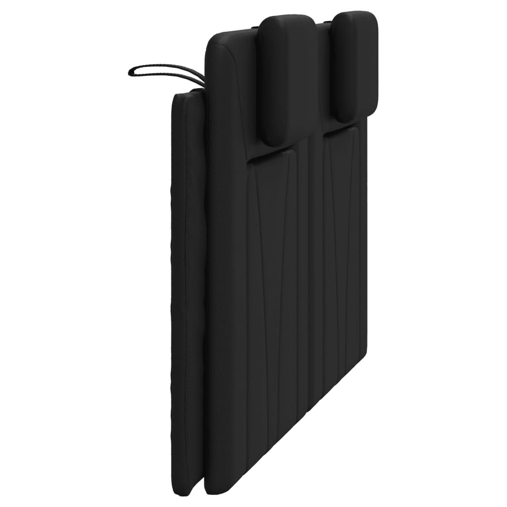vidaXL Headboard Cushion "Viana" Black 137 cm Double Faux Leather