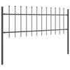 vidaXL Garden Fence Grey 1.7 x 0.6 m Powder-coated steel