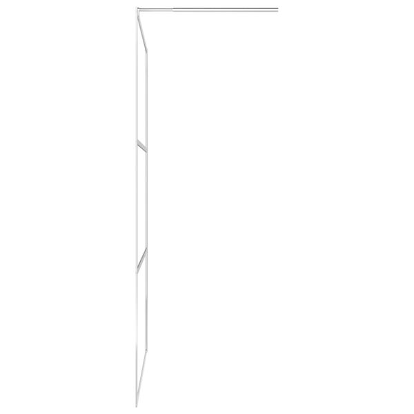 vidaXL Walk-in Shower Wall with Shelf Chrome 80x195 cm ESG Glass&Aluminium
