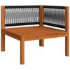 vidaXL 7 Piece Garden Lounge Set with Cushions Cream Wood Acacia&Rope