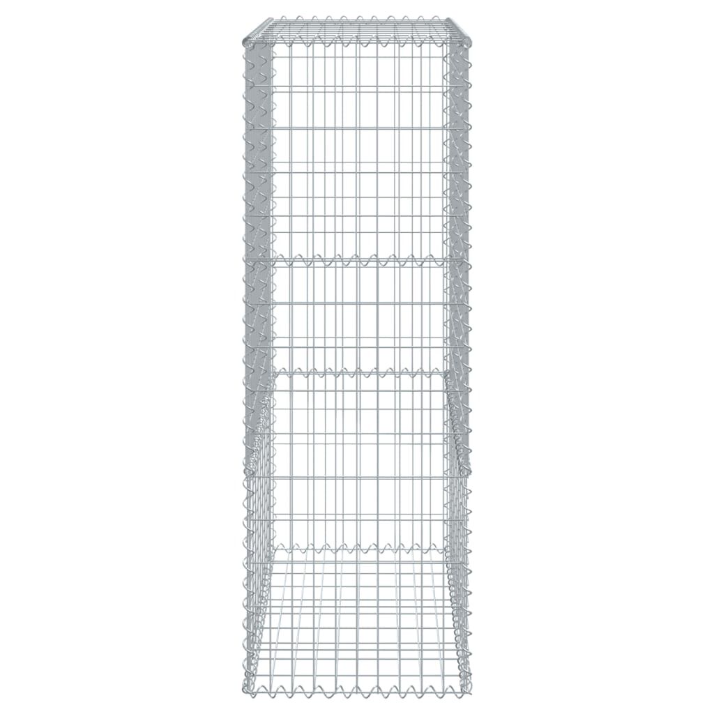 vidaXL Gabion Basket with Cover 100x50x150 cm Galvanised Iron