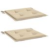 vidaXL Garden Chair Cushions 2 pcs Beige 50x50x4 cm Oxford Fabric