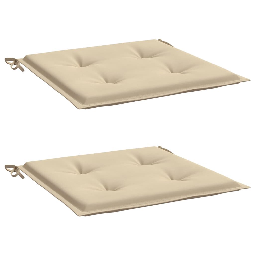 vidaXL Garden Chair Cushions 2 pcs Beige 50x50x4 cm Oxford Fabric