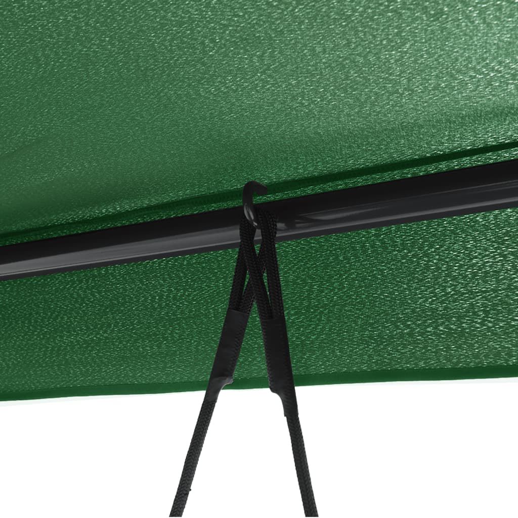 vidaXL Garden Swing Bench with Canopy Green Steel