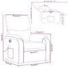 vidaXL Electric Massage Recliner Chair Cream Fabric
