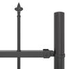 vidaXL Garden Fence 5 pcs Grey 8.5 x 1.2 m Powder-coated Steel
