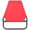 vidaXL Folding Sun Lounger Red Steel