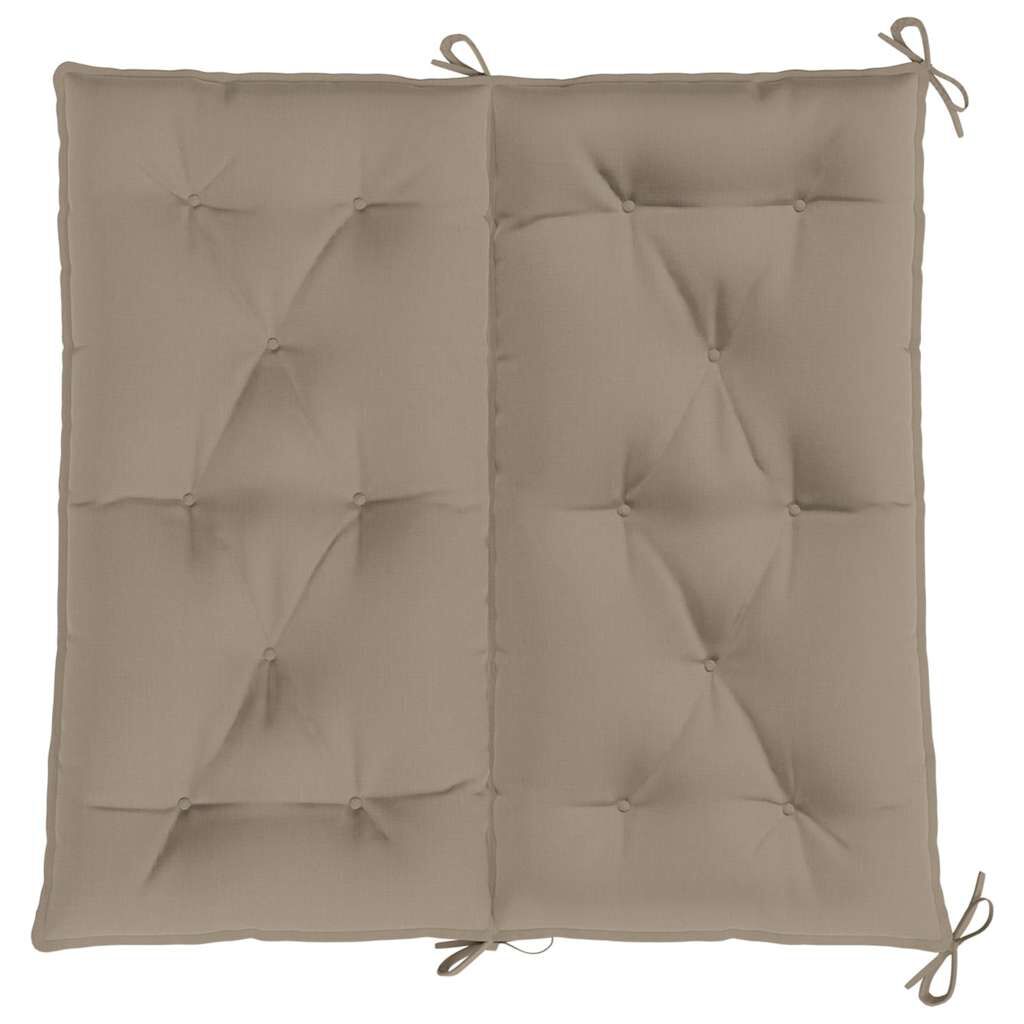 vidaXL Garden Bench Cushion Taupe 100x(50+50)x7cm Oxford Fabric
