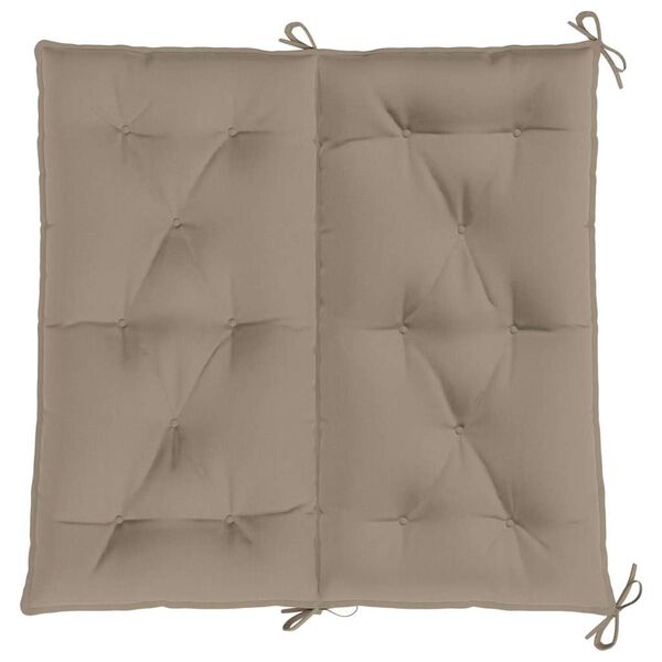 vidaXL Garden Bench Cushion Taupe 100x(50+50)x7cm Oxford Fabric