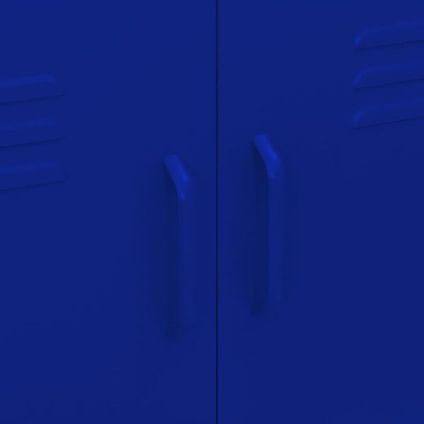 vidaXL Storage Cabinet Navy Blue 80x35x101.5 cm Steel