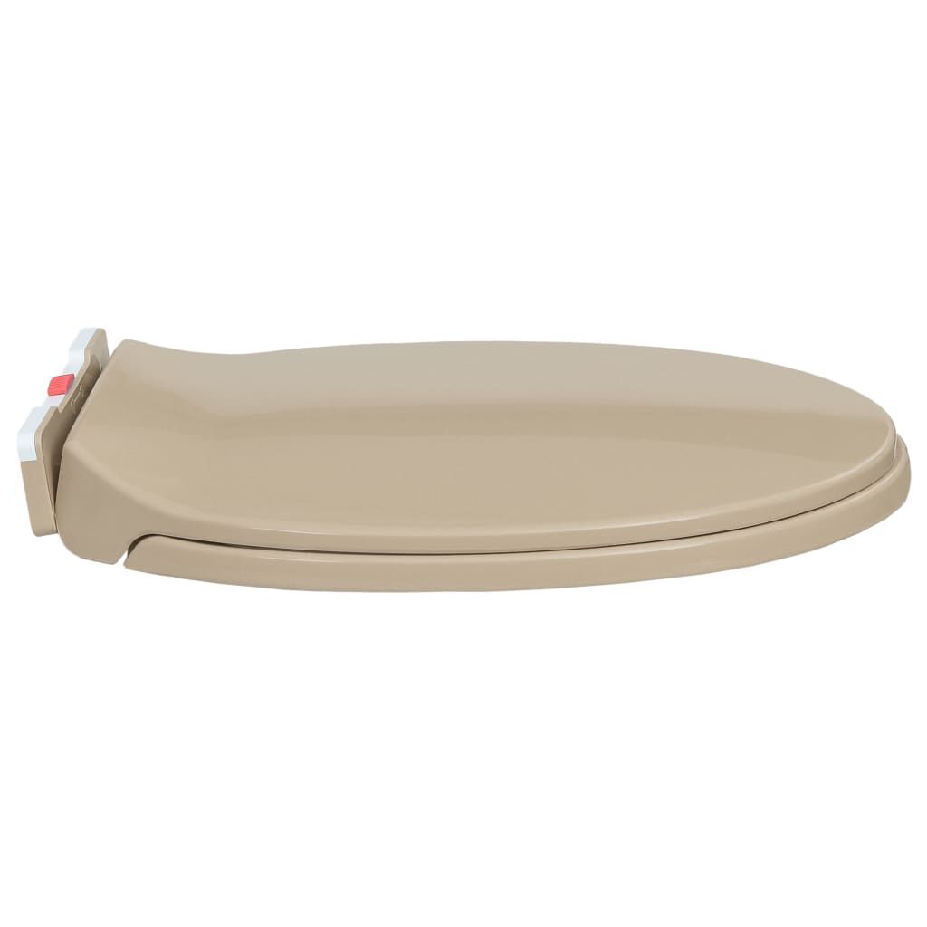 vidaXL Soft-Close Toilet Seat Quick Release Beige Oval