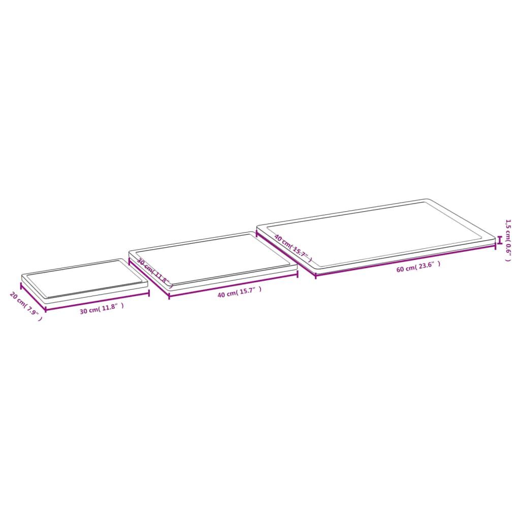 vidaXL 3 Piece Chopping Board Set Bamboo