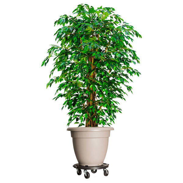 vidaXL Plant Trolley with Wheels Diameter 40 cm Black 275 kg