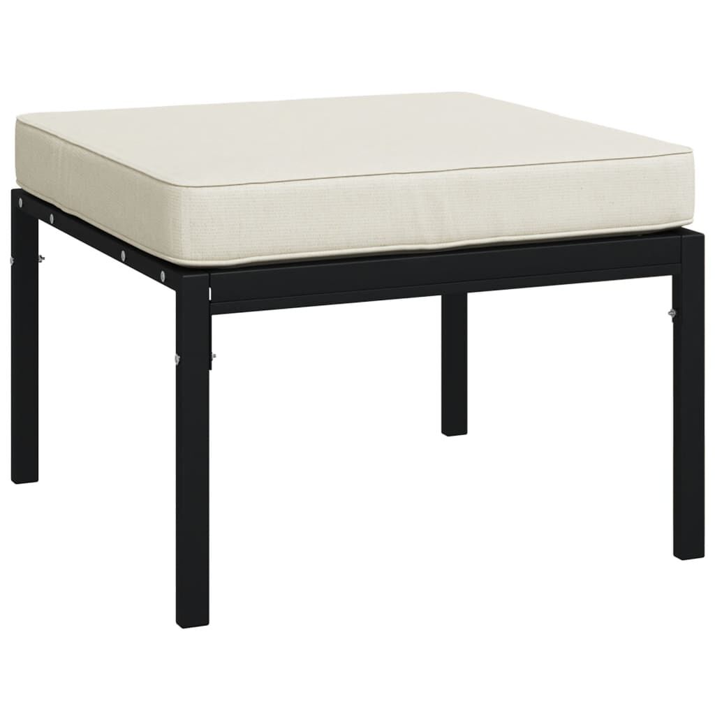 vidaXL 5 Piece Garden Lounge Set with Sand Cushions Steel