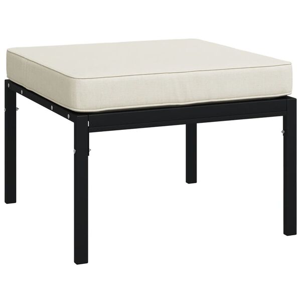 vidaXL 5 Piece Garden Lounge Set with Sand Cushions Steel