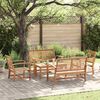 Garden Sofa Set 5 pcs Natural Solid teak wood