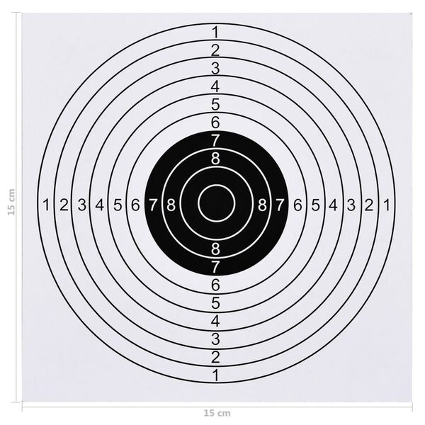 vidaXL 100 pcs Shooting Paper Targets 15x15 cm