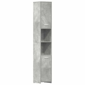 vidaXL Bathroom Cabinet Concrete Grey 30x30x183.5 cm Engineered Wood