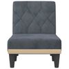 vidaXL Chaise Longue Dark Grey Velvet