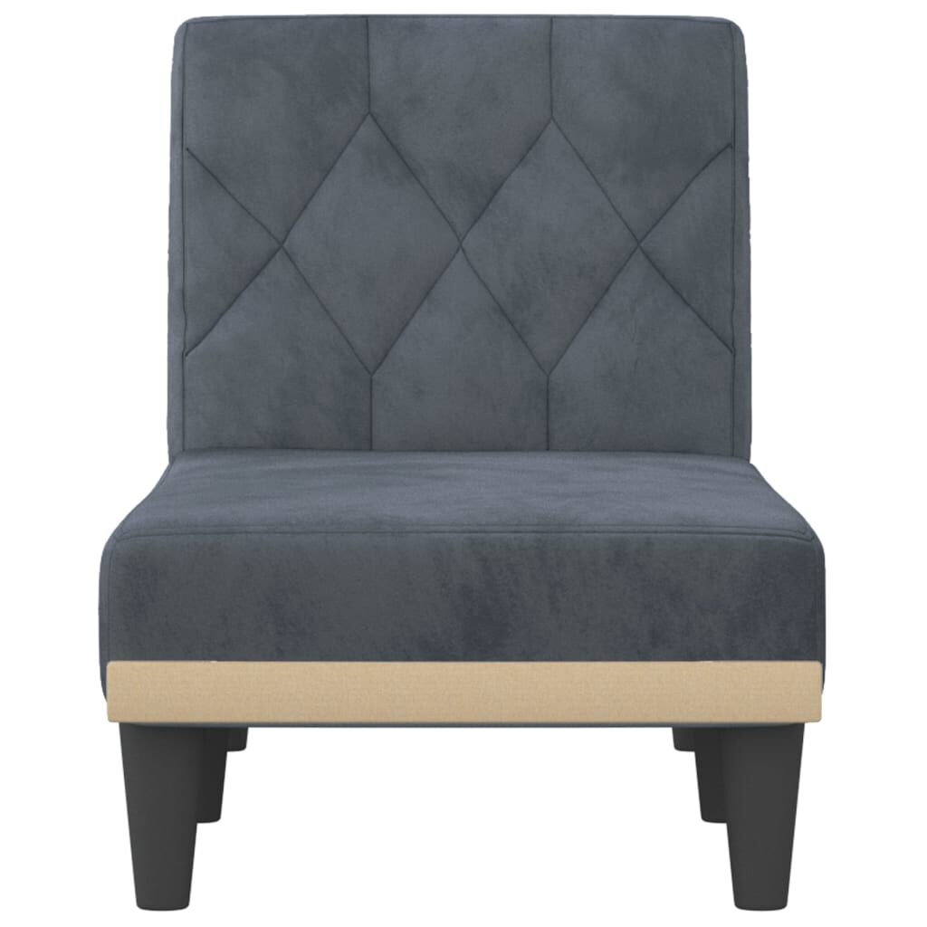 vidaXL Chaise Longue Dark Grey Velvet