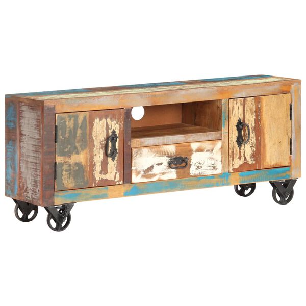 vidaXL TV Cabinet 120x30x50 cm Solid Reclaimed Wood