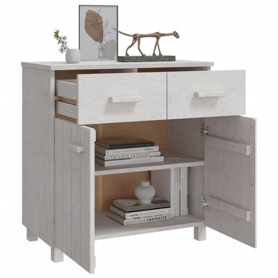 vidaXL Sideboard HAMAR White 79x40x80 cm Solid Wood Pine