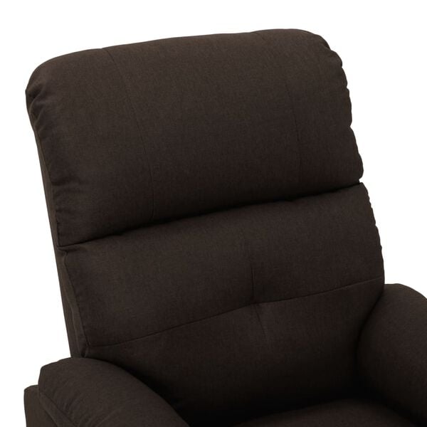 vidaXL Electric Massage Chair Dark Brown Fabric