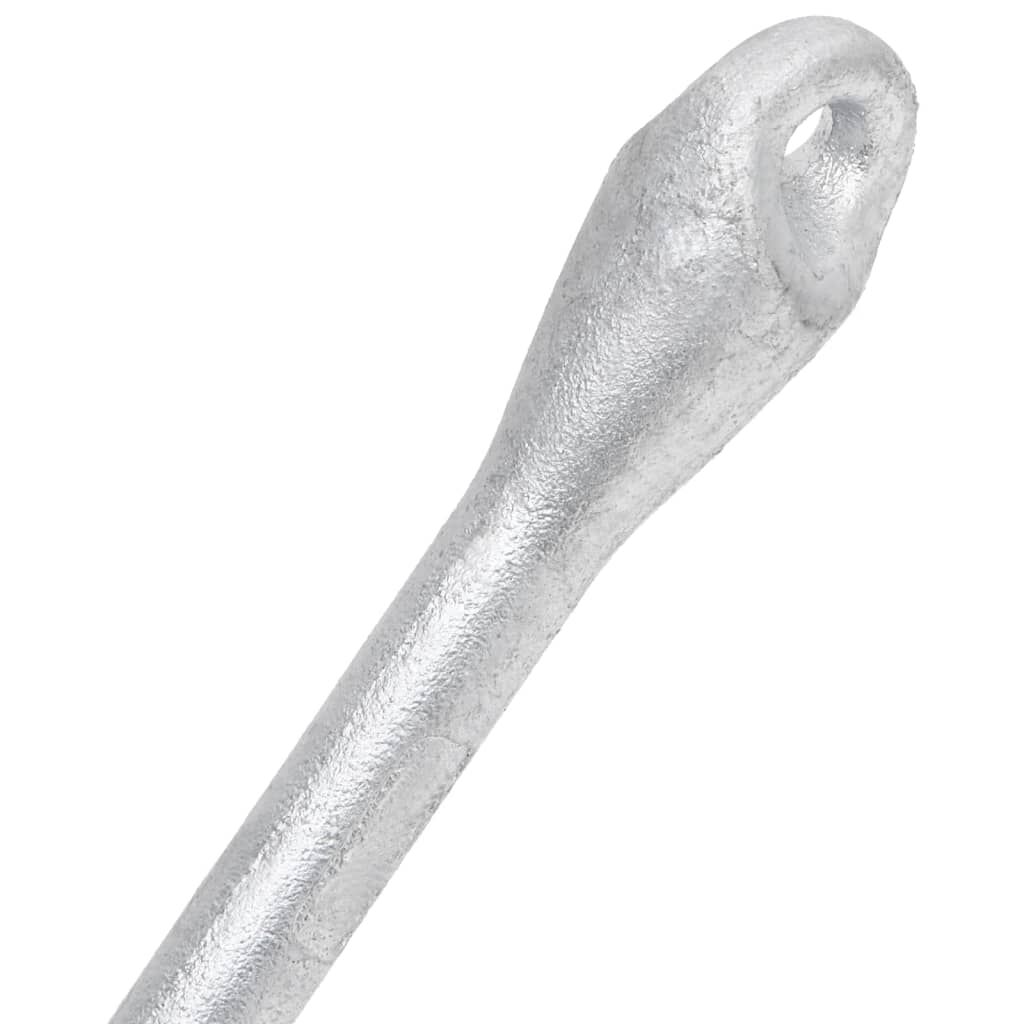 vidaXL Folding Anchor Silver 6 kg Hot Dip Galvanized Cast Iron