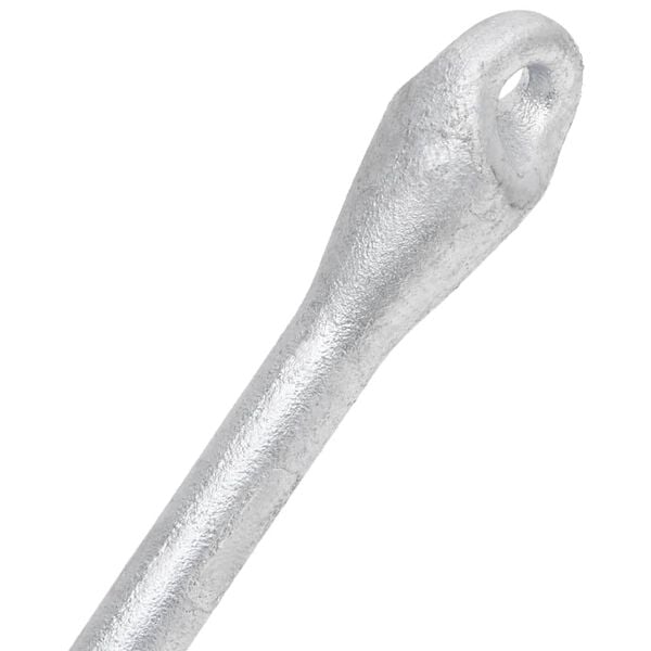 vidaXL Folding Anchor Silver 6 kg Hot Dip Galvanized Cast Iron