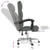 vidaXL Reclining Office Chair Dark Grey Fabric