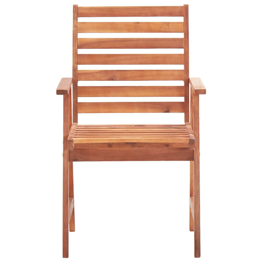 vidaXL Outdoor Dining Chairs 3 pcs with Cushions Solid Acacia Wood