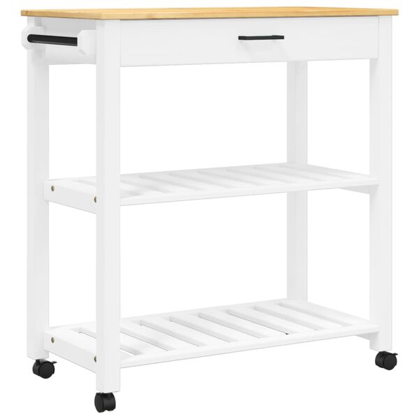 vidaXL Kitchen Trolley MONZA 84x40x90 cm Solid Wood Pine