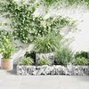 vidaXL Gabion Planter Galvanised Steel 120x120x20