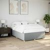 vidaXL Bed Frame without Mattress Light Grey Full Fabric