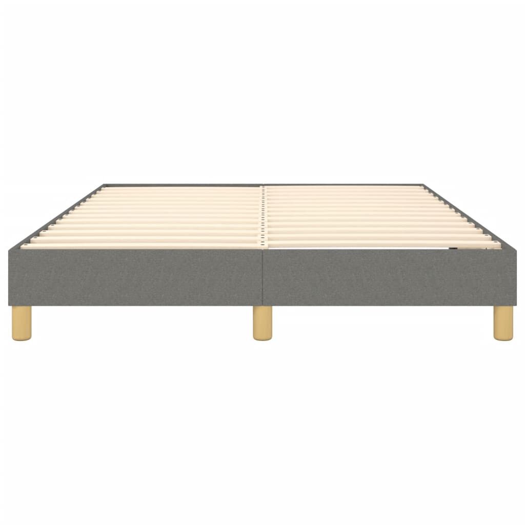vidaXL Bed Frame without Mattress Dark Grey Queen Fabric