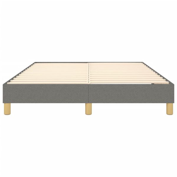 vidaXL Bed Frame without Mattress Dark Grey Queen Fabric