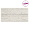vidaXL 3D Wall Panels with White Brick Design 10 pcs EPS