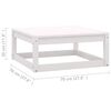vidaXL 8 Piece Garden Lounge Set with Cushions White Solid Pinewood