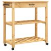 vidaXL Kitchen Trolley "MONZA" 84x40x88,5 cm Solid Wood Pine