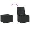 vidaXL Garden Storage Box Black 291L Poly Rattan