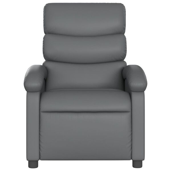 vidaXL Massage Recliner Chair Grey Faux Leather