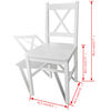 vidaXL Dining Chairs 2 pcs White Pinewood