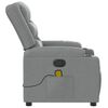 vidaXL Massage Recliner Chair Light Grey Fabric