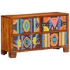 vidaXL Shoe Cabinet with Door Brown 90 x 35 x 55 cm Solid Acacia wood