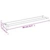 vidaXL Shower Shelf for Walk-in Shower Wall Black 80 cm Aluminium