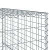 vidaXL Gabion Basket with Cover 1000x100x150 cm Galvanised Iron