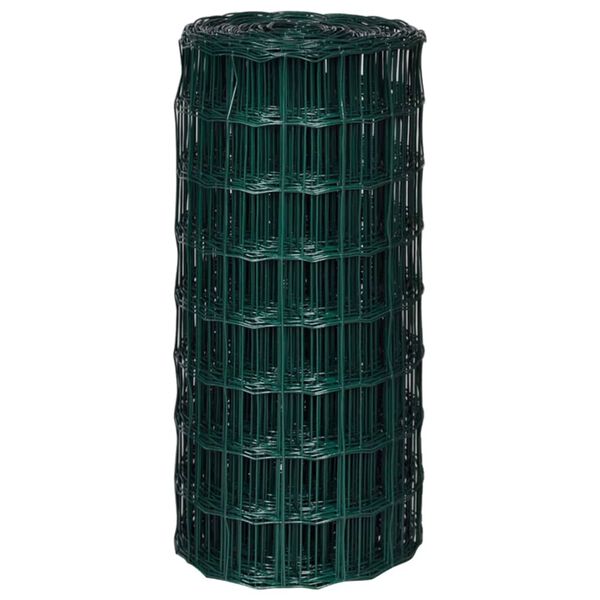 vidaXL Euro Fence Steel 10x0.8 m Green