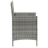 vidaXL Garden Chairs with Cushions 2 pcs Poly Rattan Grey