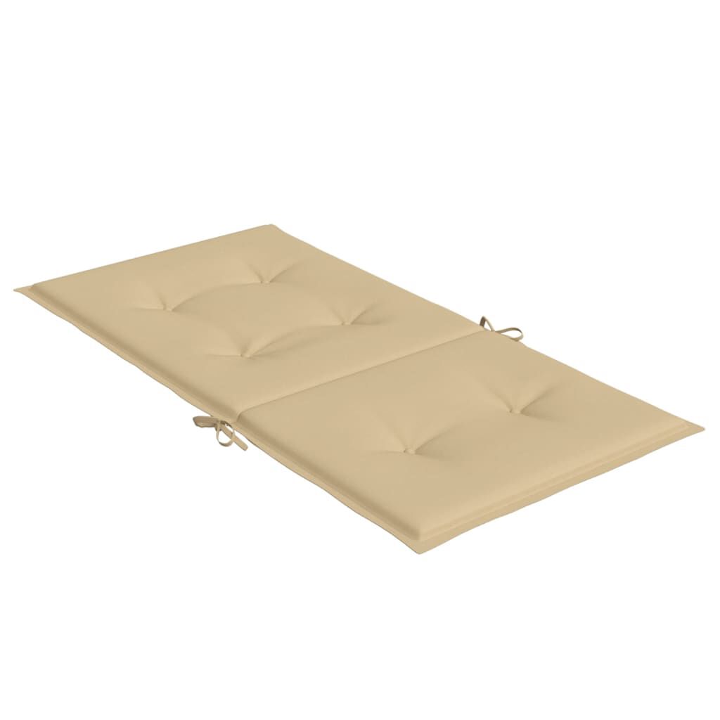 vidaXL Lowback Chair Cushions 2 pcs Melange Beige 100x50x4 cm Fabric